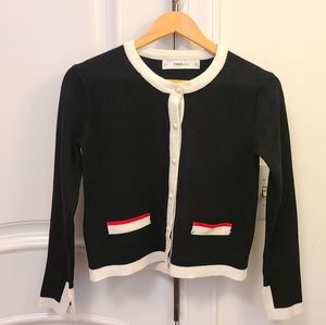 Zara black knit cardigan